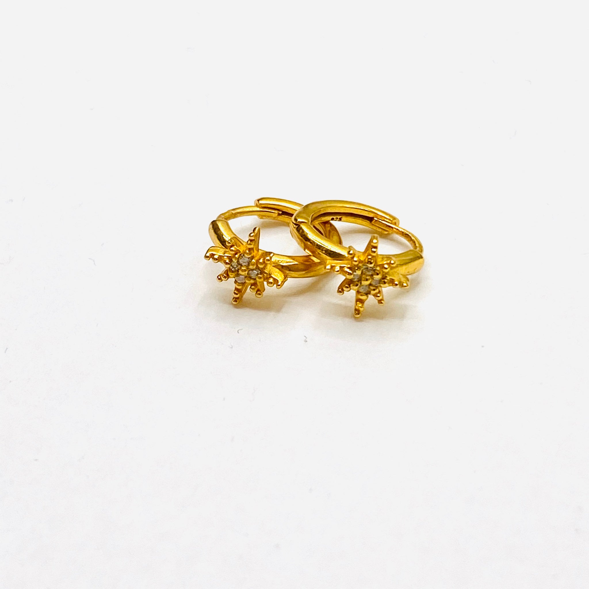 Starburst hoop earrings