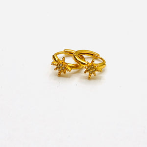 Starburst hoop earrings