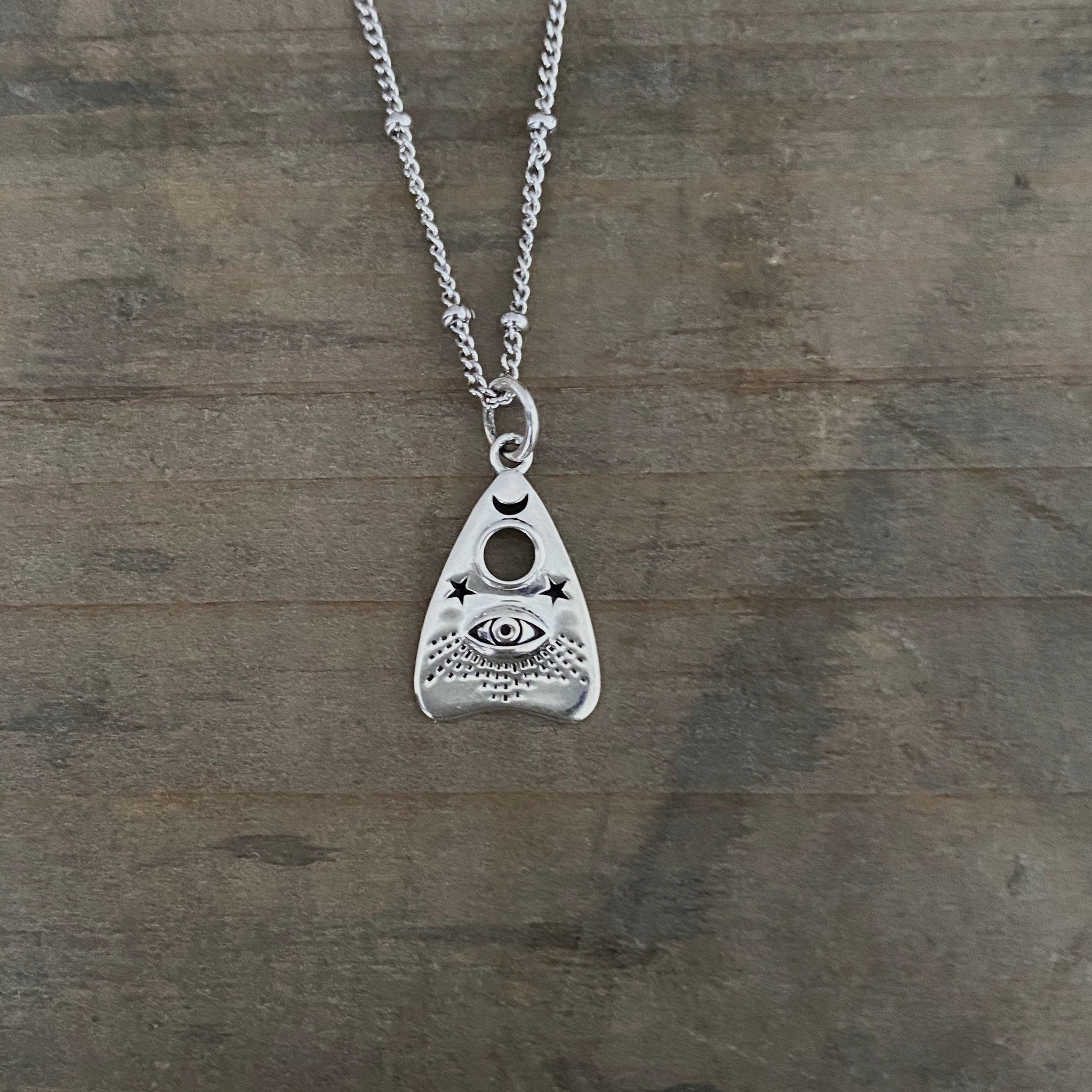 Third eye moon Ouija, silver star necklace Ouija
