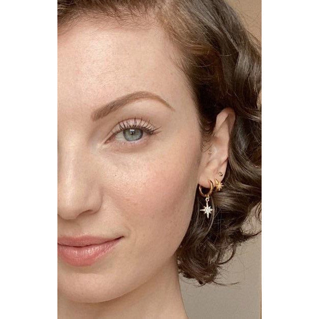 Starburst hoop earrings