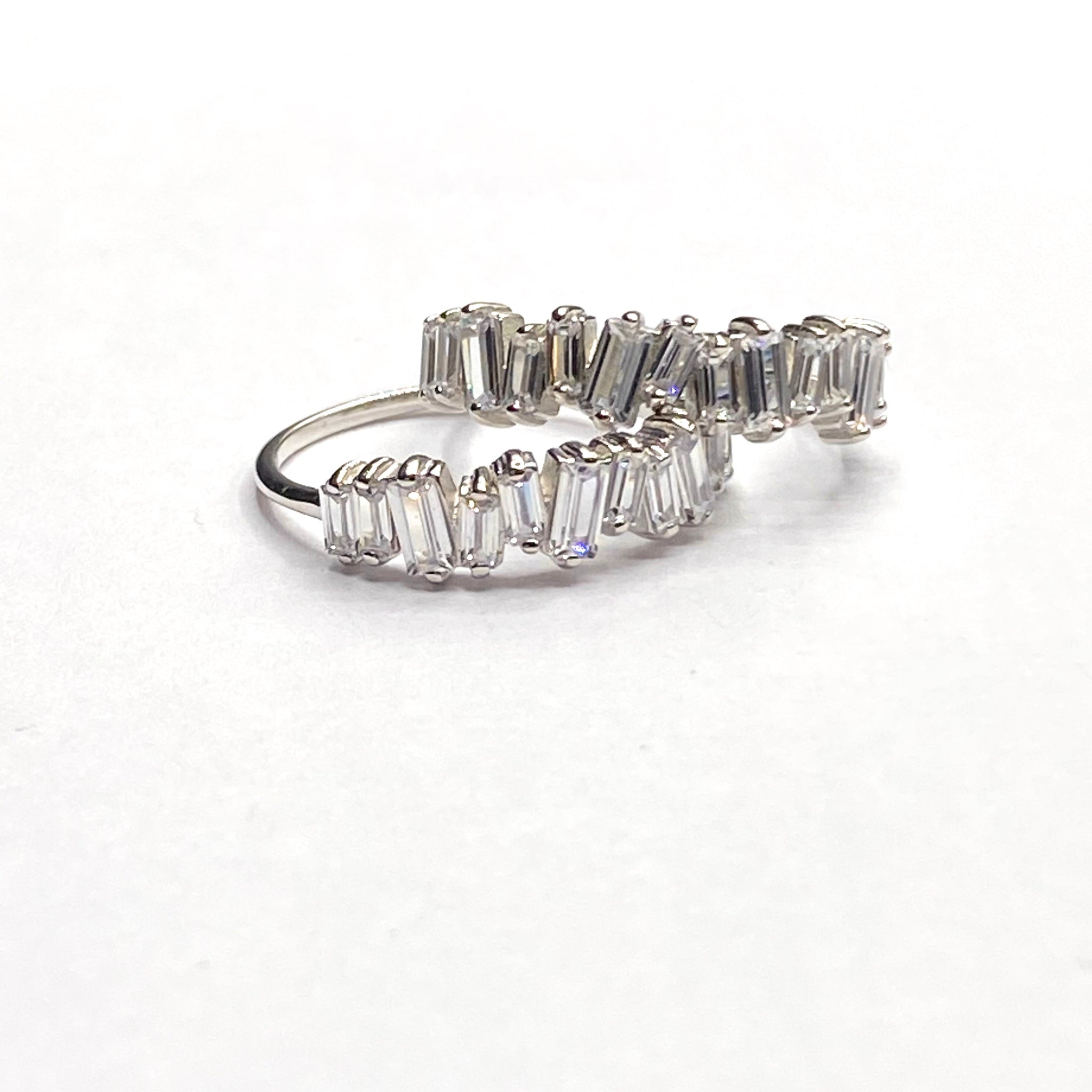 Crystal baguette ring