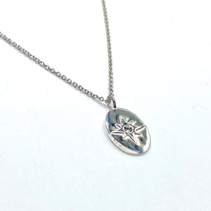Oval star pendant