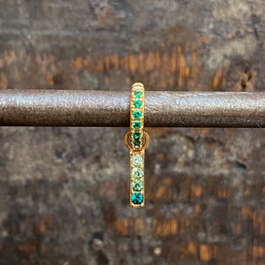 Emerald  hoop earrings