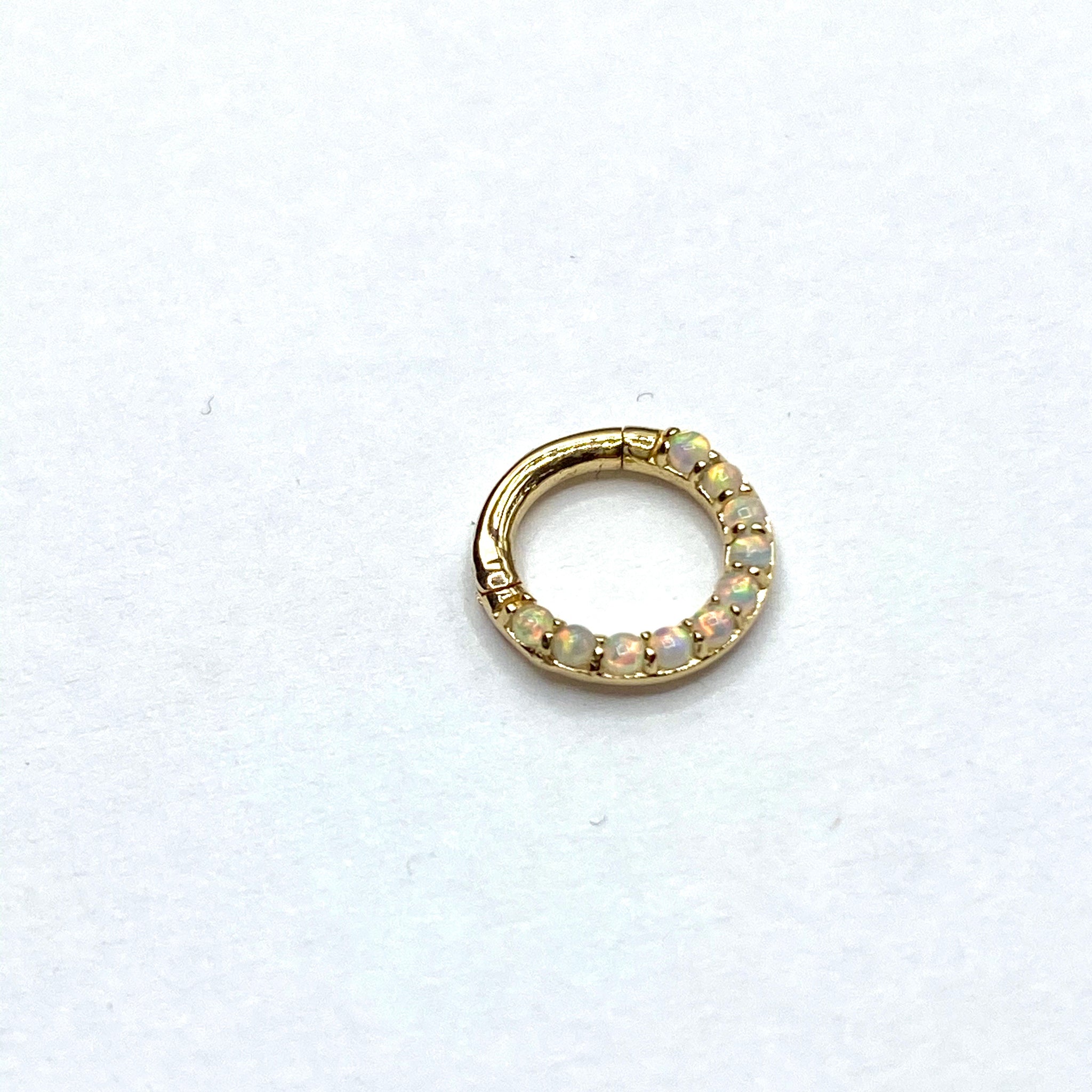 Solid 14K gold septum clicker