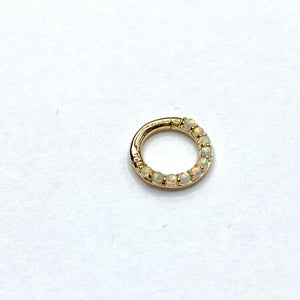 Solid 14K gold septum clicker
