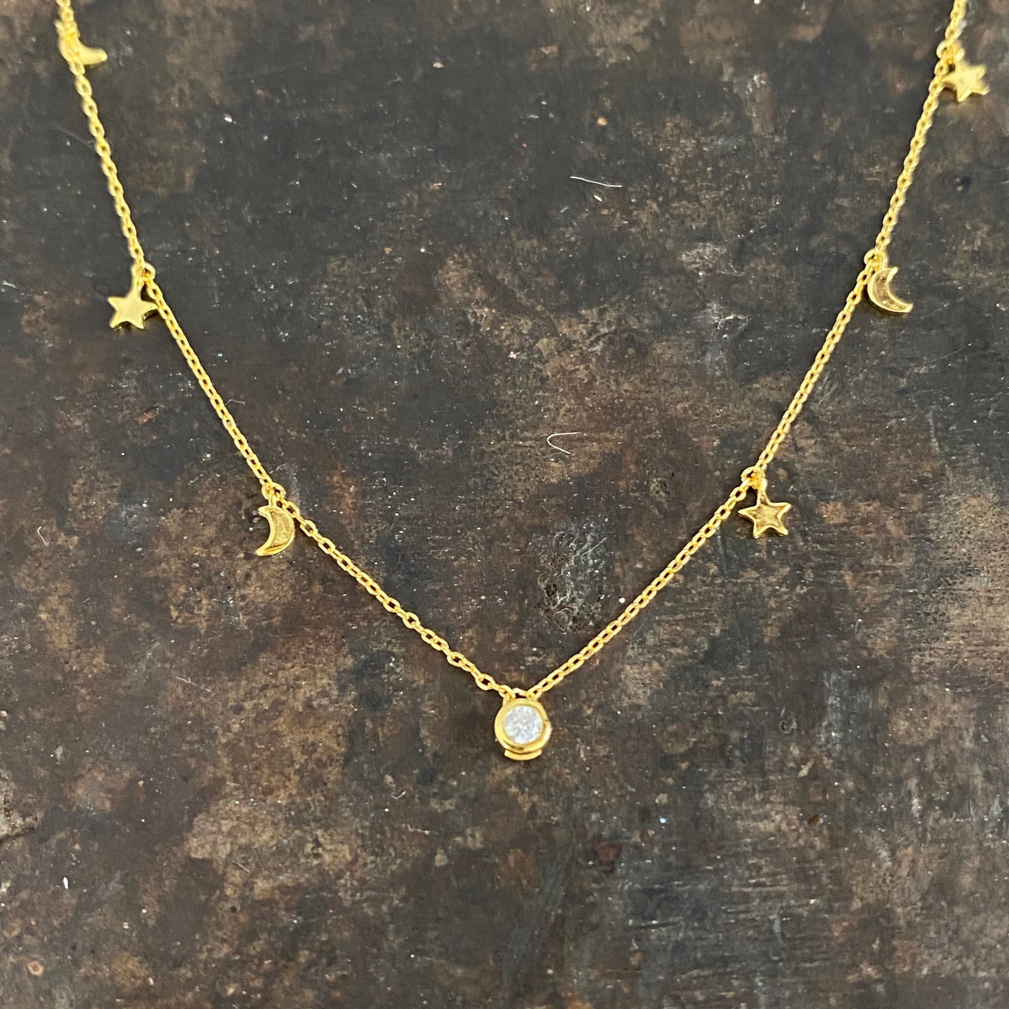 Charm celestial CZ necklace
