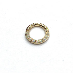 Solid 14K gold septum clicker