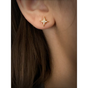 North Star CZ stud earrings