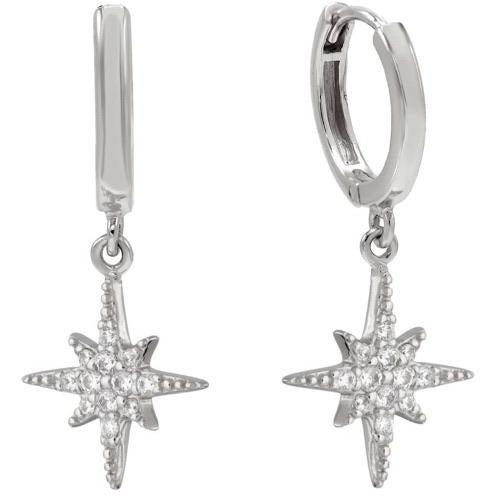 Starburst hoop earrings