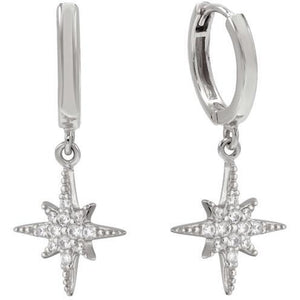 Starburst hoop earrings
