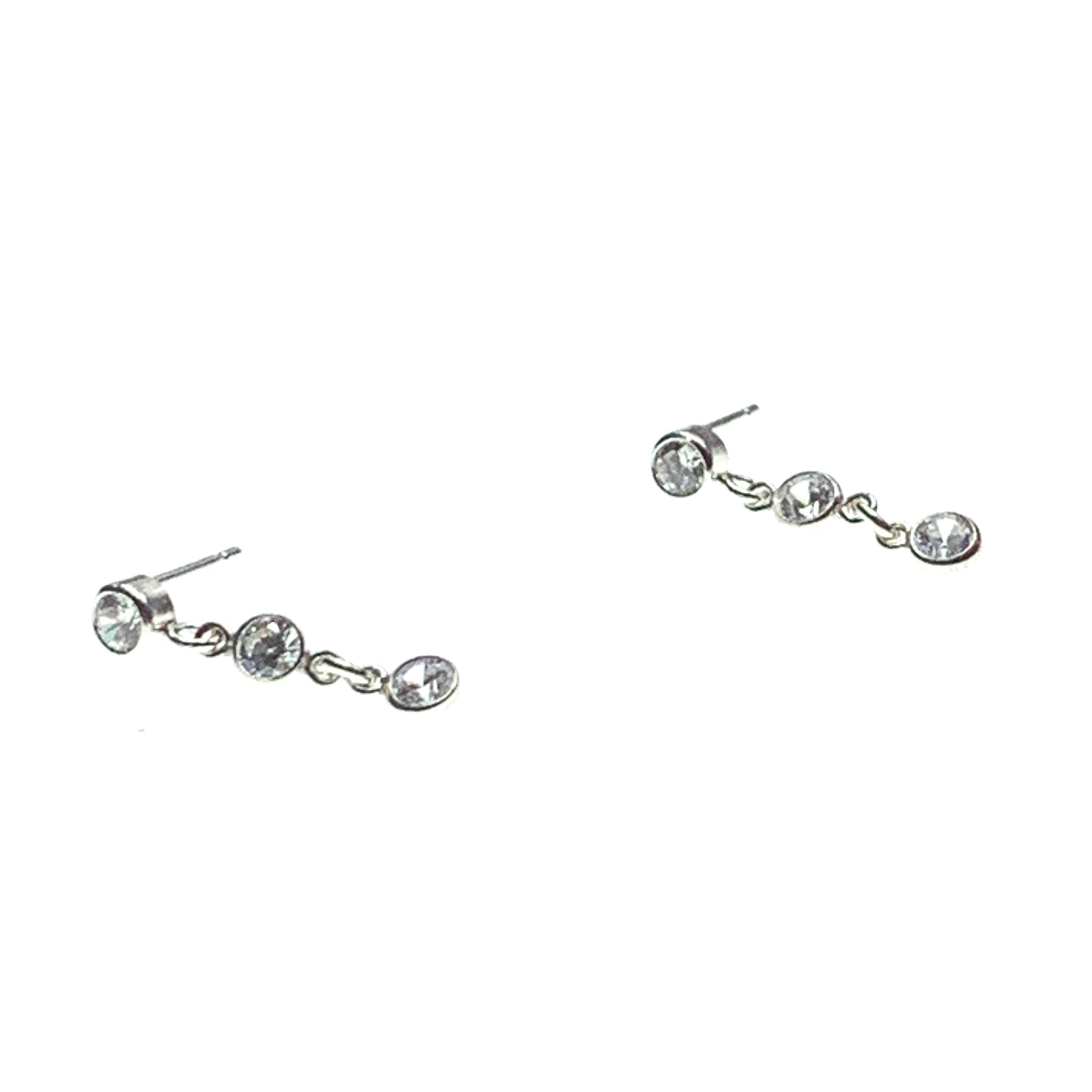 Bezel trio earrings