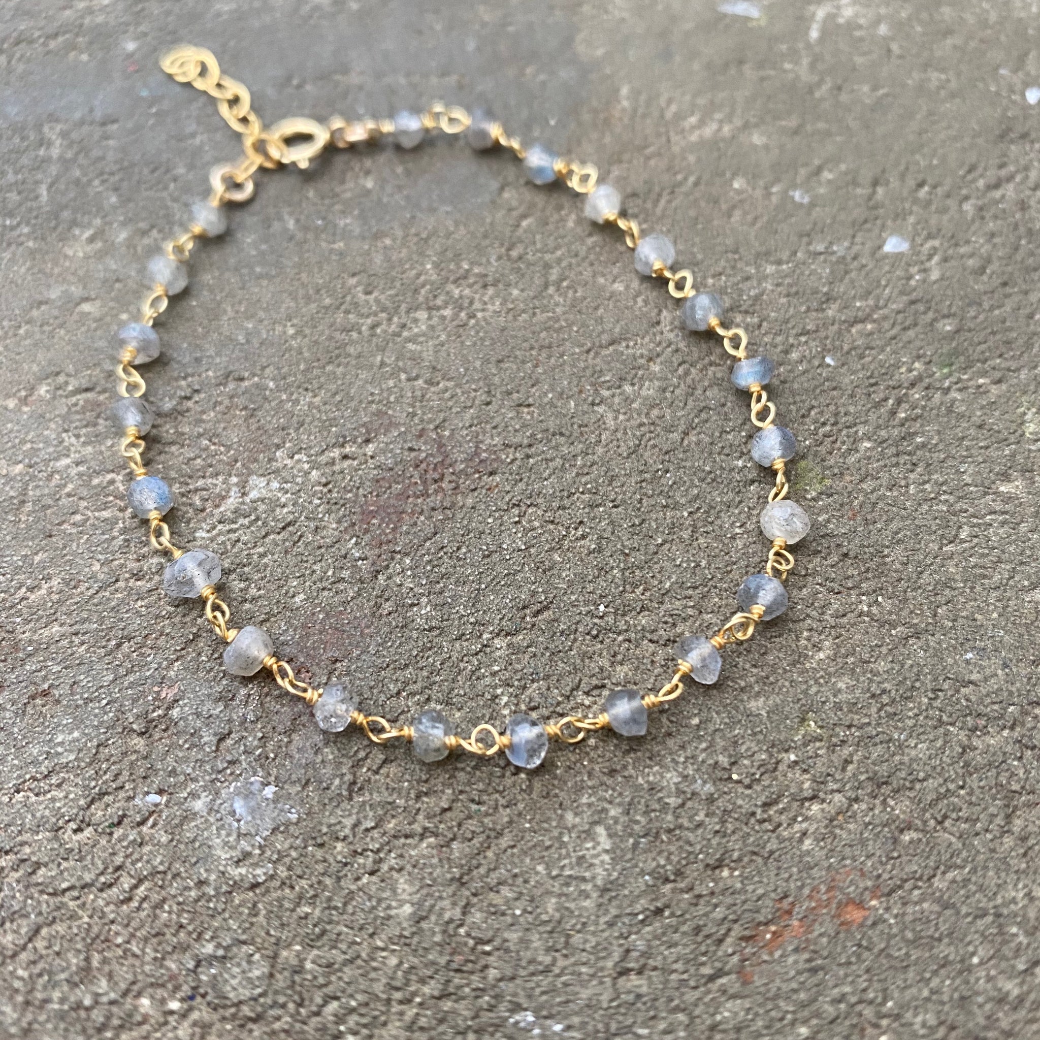 Labradorite rosary bead bracelet