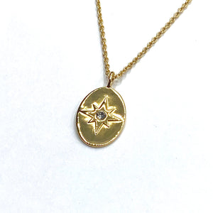 Oval star pendant