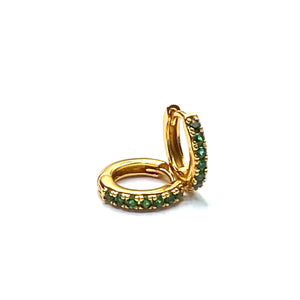 Emerald  hoop earrings