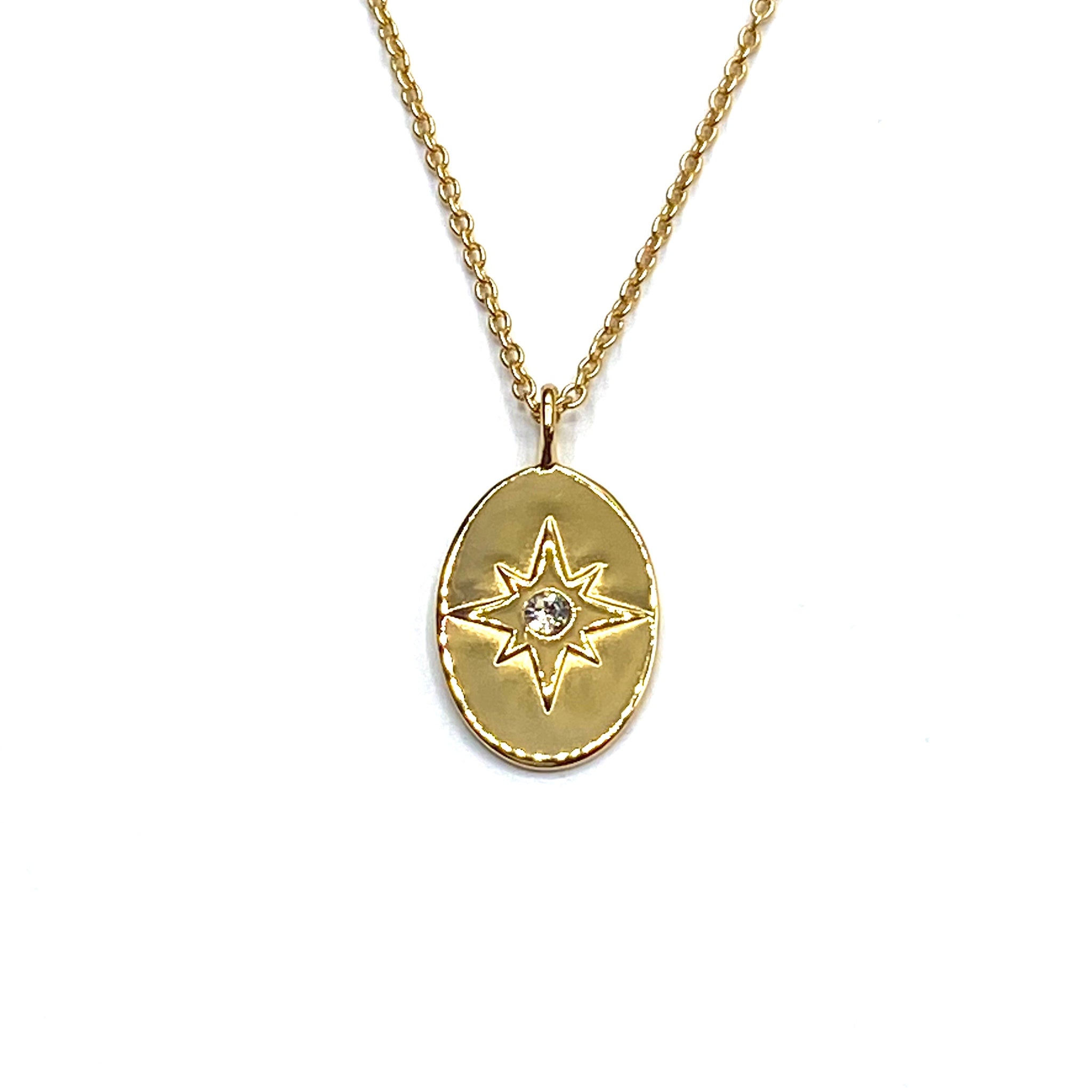 Oval star pendant