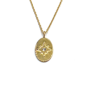 Oval star pendant
