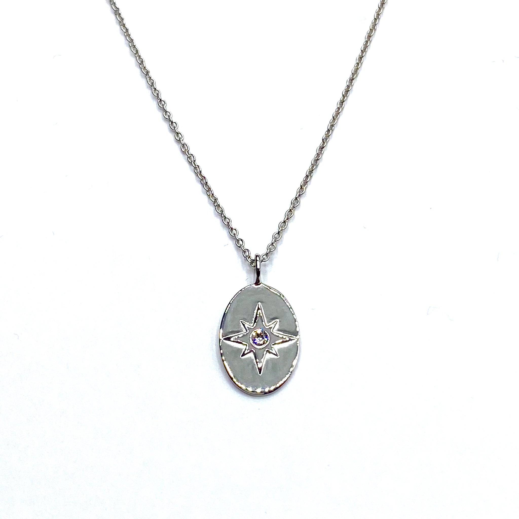 Oval star pendant