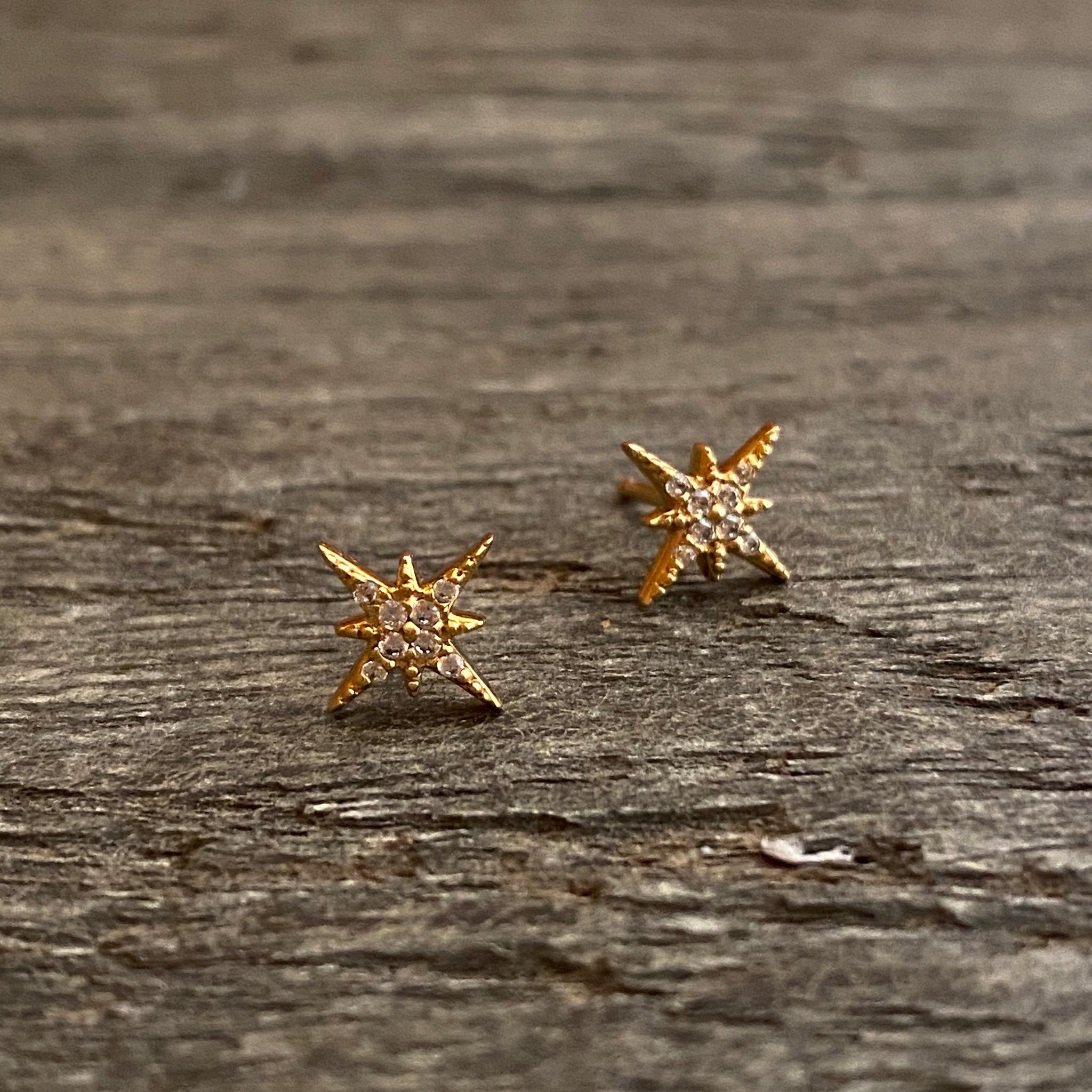 North Star CZ stud earrings