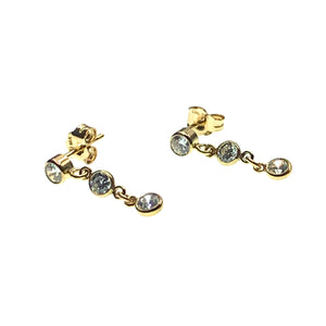 Bezel trio earrings