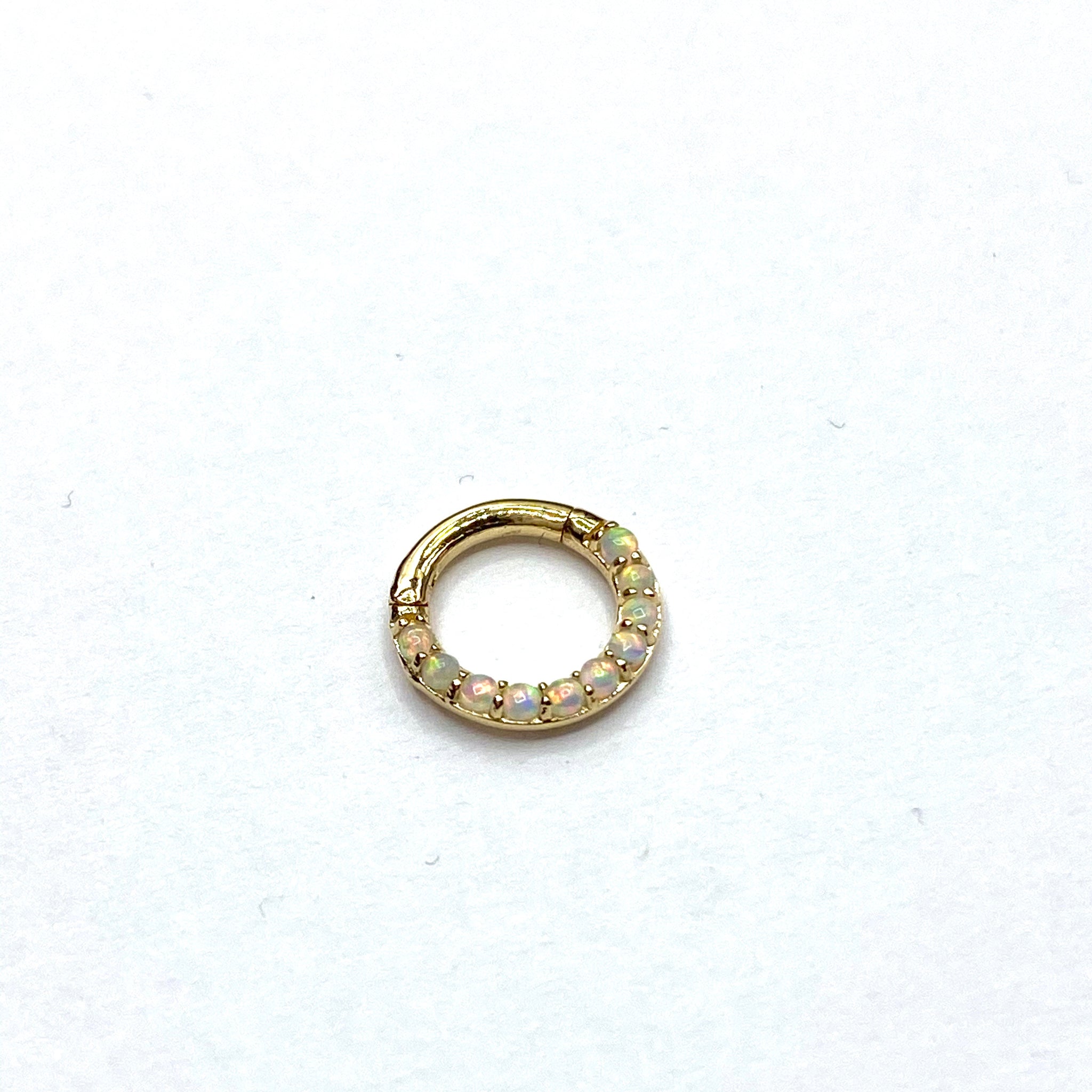 Solid 14K gold septum clicker