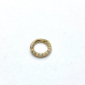 Solid 14K gold septum clicker