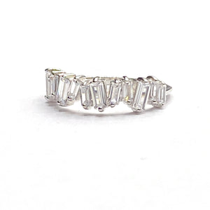 Crystal baguette ring