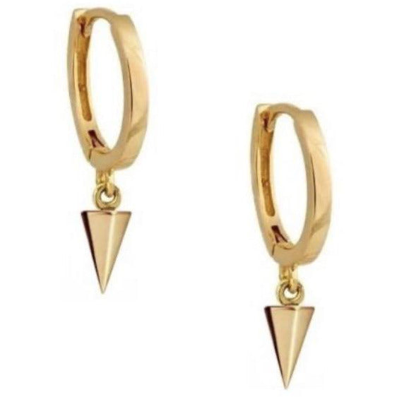 Pyramid hoop earrings