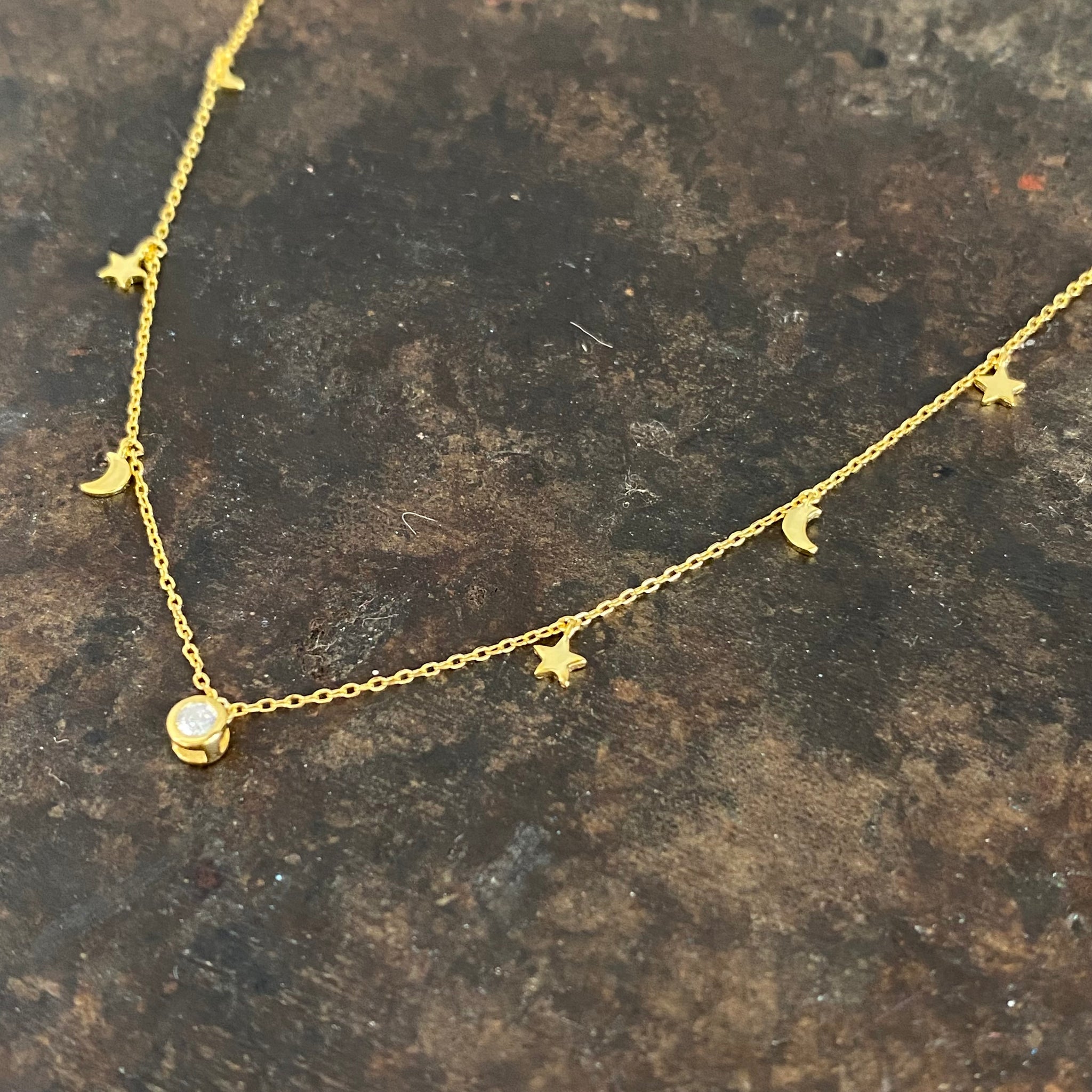 Charm celestial CZ necklace