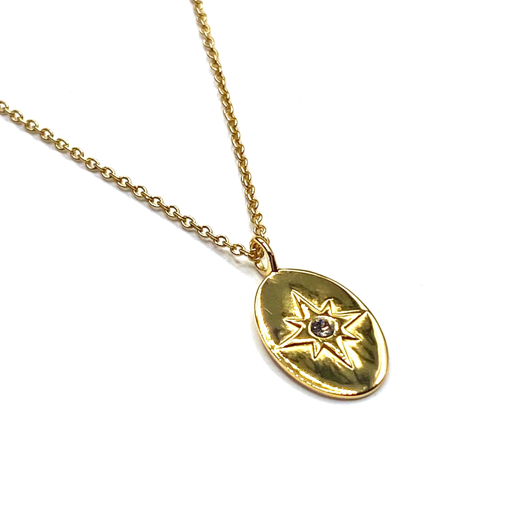 Oval star pendant