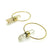 Crystal circular hook earrings
