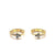 Sapphire and gold hoop earrings