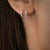 Elegant CZ Double Hoop earring