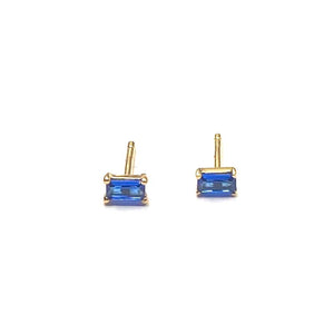 Blue baguette earrings