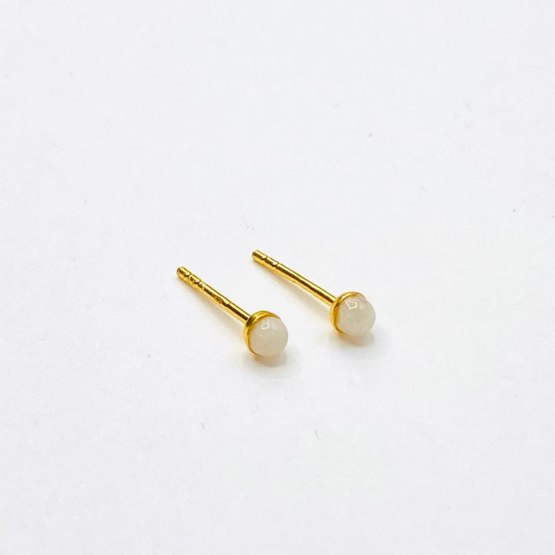 Moonstone Stud Earring