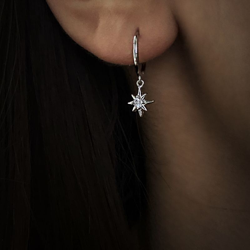 Dangle hoop earrings