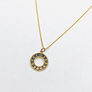 Moon phases necklace