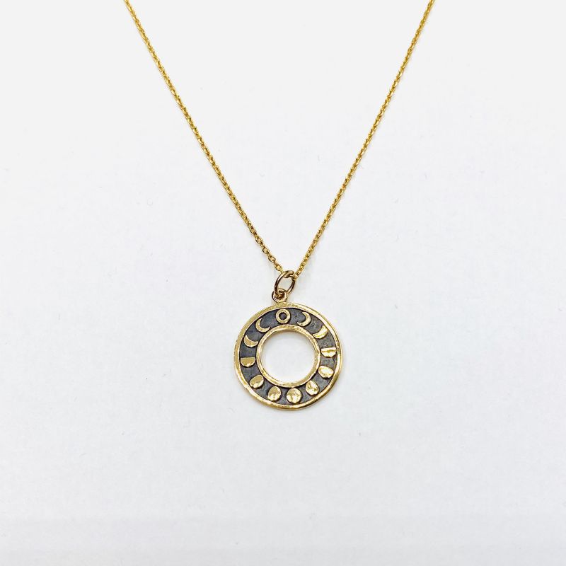 Moon phases necklace