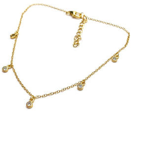 Charm bezel anklet