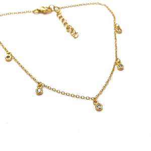 Charm bezel anklet