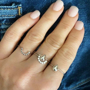 Stackable silver ring,