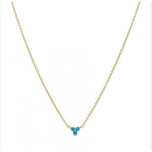 Minimal trio turquoise necklace