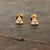 Tiny pearl gold stud earrings