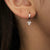Trio CZ hoop earrings