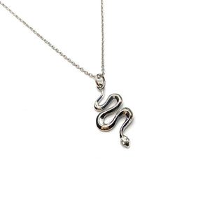 Snake silver necklace