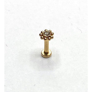 Threaded Labret with CZ