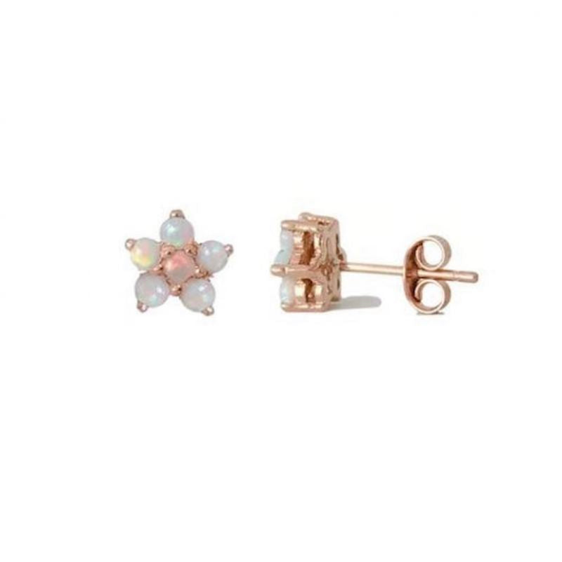 Opal stud earring,