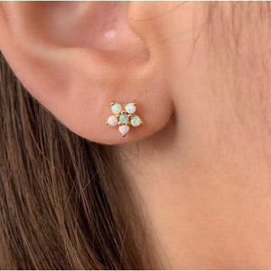 Opal stud earring,