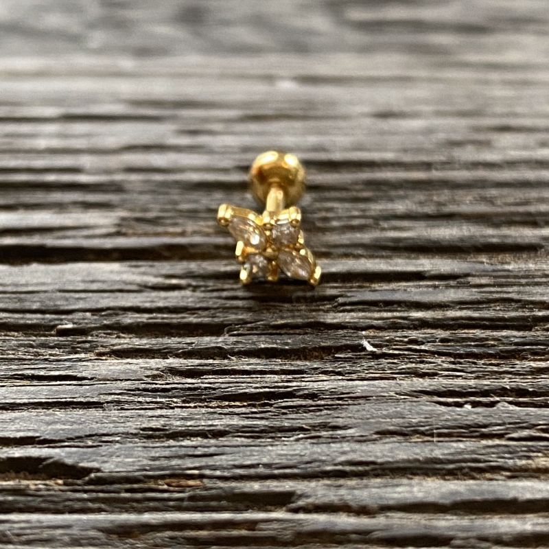 Flower cartilage barbell