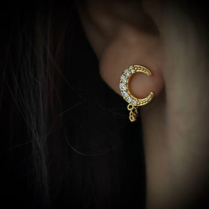 Earrings with chain