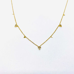 Dainty  crystal charm necklace,